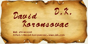 David Koronsovac vizit kartica